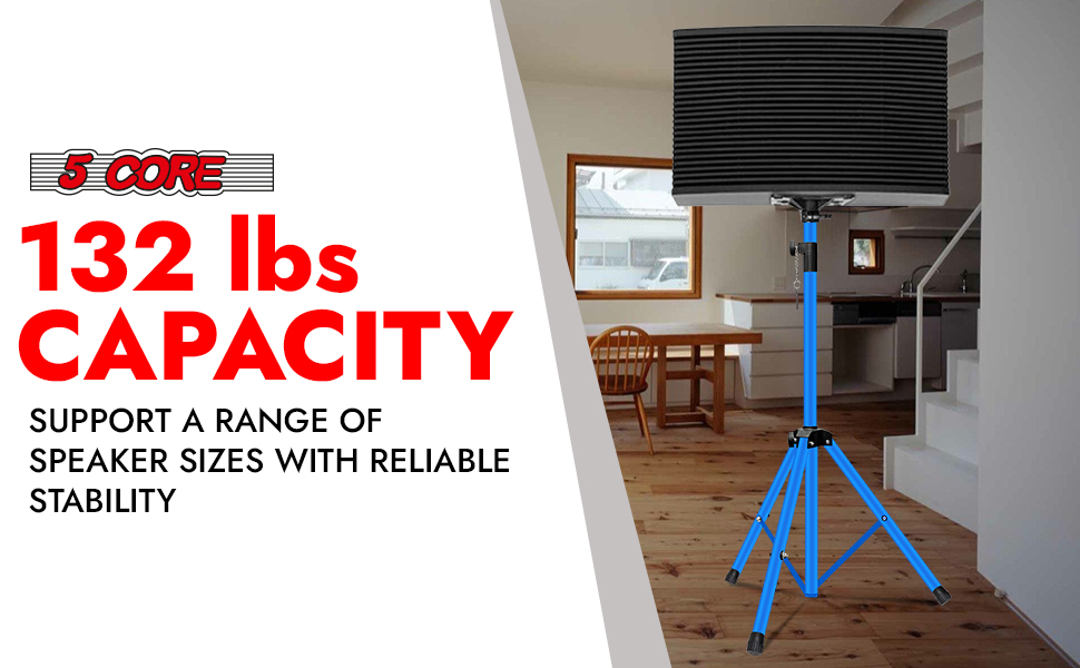 PA Speaker Stands, Professional Heavy-Duty Tripod, Universal PA DJ Tripod Speaker Stand