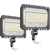 CINOTON 120W LED Flood Lights Outdoor, IP65 Waterproof Exterior Security Wall Lights with 180°Knu...