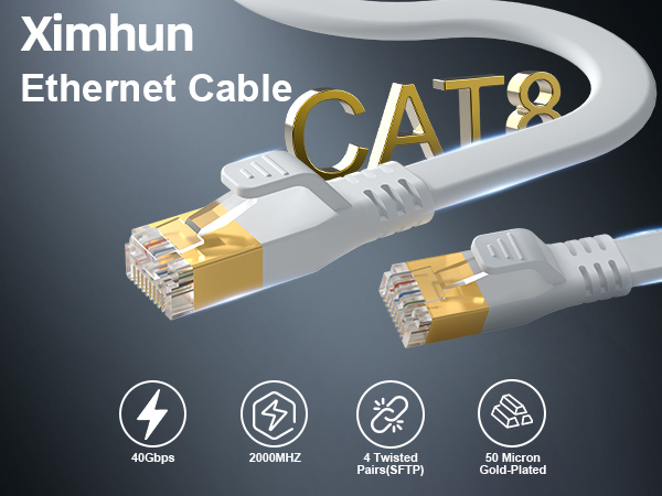 Cat 8 Ethernet Cable 50ft