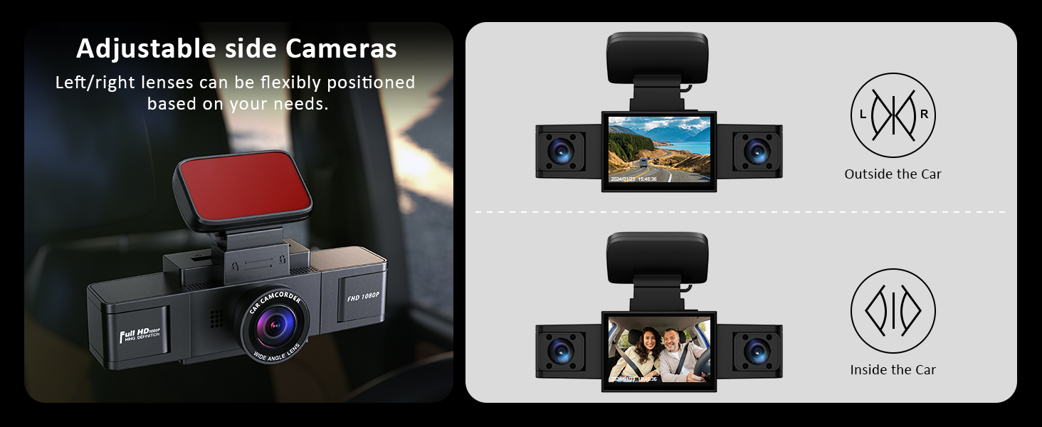 3 channel dash cam