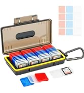 Kiorafoto SD Card Case with 36 Pack Individual Clear Plastic Memory Card Holders for 36 SD SDXC S...