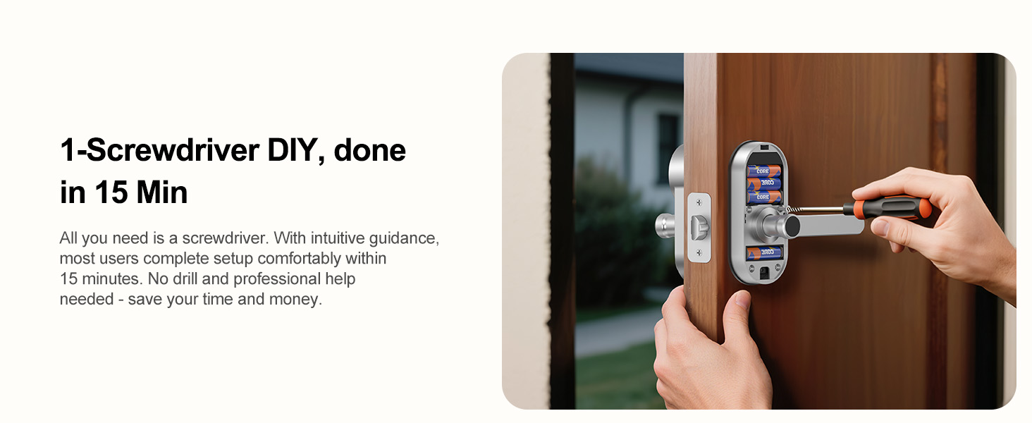 code passcode wifi door lock handle