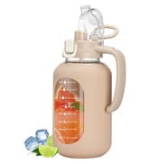 large glass water bottle