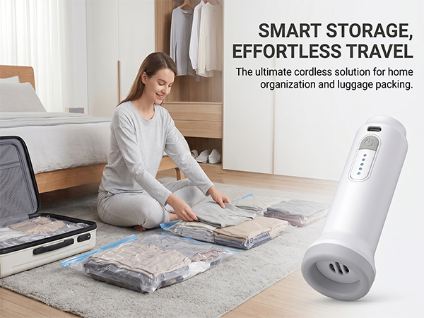 Cordless Electric Vacuum Pump for Storage Bags