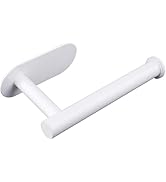 Gewtur White Toilet Paper Holder, Self Adhesive Toilet Paper Roll Holder No Drilling Wall Mount f...