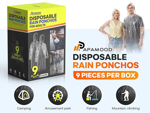 Lightweight waterproof rain poncho for women, packable and reusable for hiking.