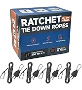 15ft Ratchet Tie Down Rope Strap Small Mini Reflctive Rope Hanger Grow Light Kayak Tent 5/32" 4Pc...