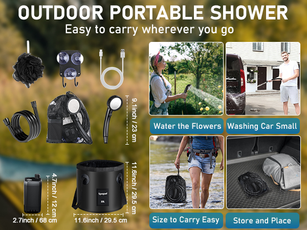 Spopal Portable Shower for Camping