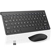 2.4G Wireless Keyboard and Mouse Compact Keyboard Mini Portable Silent Mouse, Suitable for Laptop...