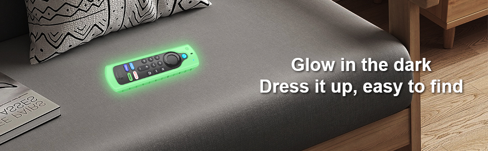 Fire TV Stick 4K remote case glow in the dark