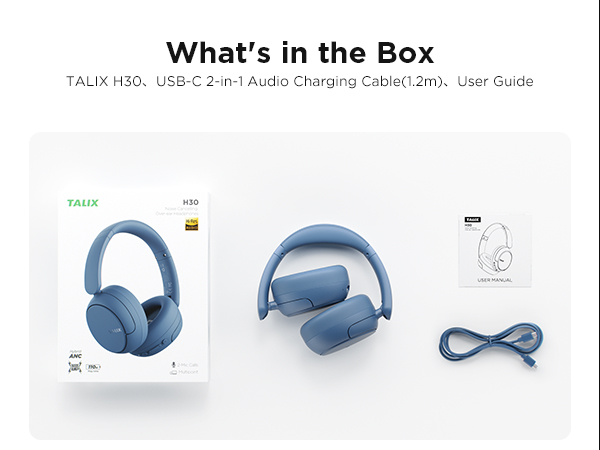 TALIX noise cancelling over ear headphones