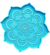 Epoxy Resin Silicone Molds, Mandala Coaster Tray Cup Mat Casting Mould, DIY Crafts Sculpture Supp...