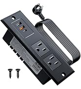 DOACE Recessed Power Strip with USB C Fast Charging Conference Recessed Outlet,Space-Saver for Fu...
