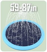 Kids Dog Splash Pad Sprinkler - Jasonwell Non Slip Dog Sprinkler Pad Splash Pool Puppy Dog Pool S...