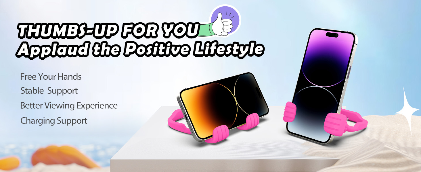Christmas Stocking Stuffers for Teens Girls Women Cell Phone Holder Thumbs Up Lazy Phone Holder