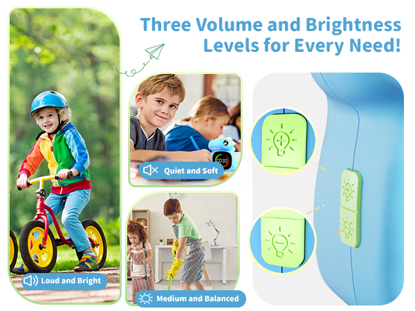 Doliwish Blue Dinosaur Visual Timer for Kid