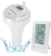 Urageuxy Pool Thermometer, Wireless Digital Pool Thermometer Floating Easy Read, Waterproof IPX8 ...