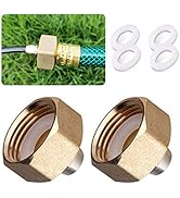HOMENOTE US Standard Faucet Adapter, 3/4'' to 1/4'' Hose Adapter, Convert 3/4" Female Hose Thread...