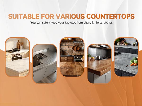 Sykexonm 304 Stainless Steel Cutting Board for Kitchen with Counter Lip &amp;amp; Non-slip Mat
