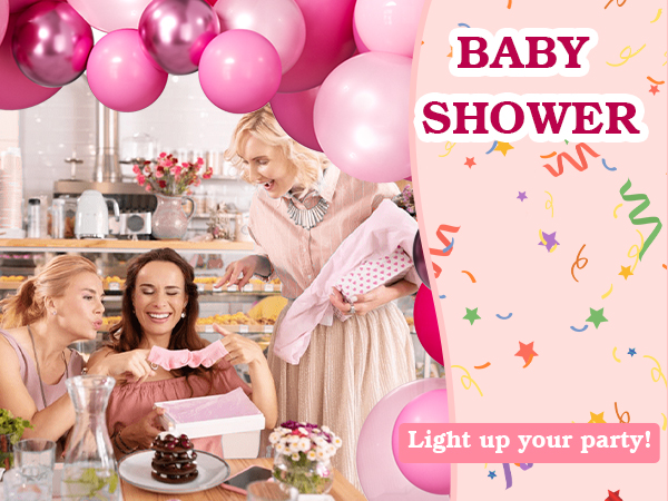 multiple pink latex balloons kit