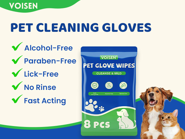 Pet Glove Wipes for Dogs