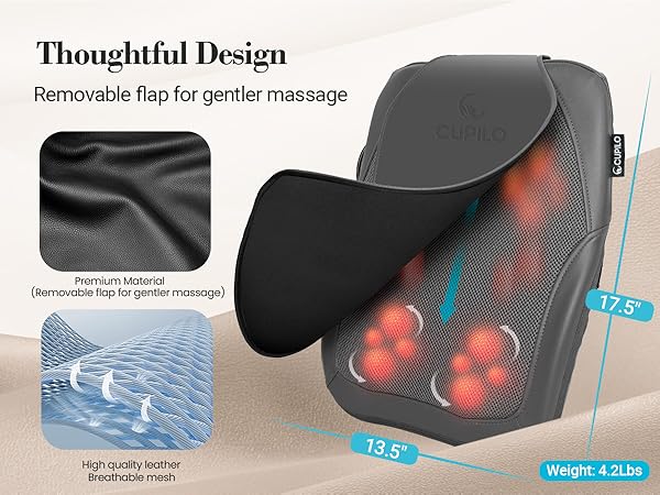 Cupilo back massager with heat