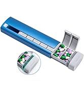 Daviky Metal Travel Pill Organizer, Premium Aluminum Pill Box 7 Day, Weekly Daily Pill Case, Styl...
