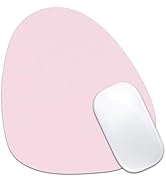 Velluxion Teardrop Mouse Pad Pink, 7.3 x 8 in Small Portable Mousepad with Non-Slip Base for Lapt...