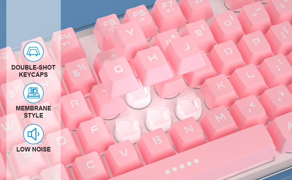 DOUBLE-SHOT KEYCAPS &amp; LOW NOISE