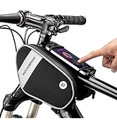 ROCKBROS Bike Front Frame Bag Top Tube Bike Phone Mount Bag Waterproof Bicycle Handlebar Cycling ...