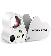 JARLINK 30X 60X Illuminated Jewelers Loupe Magnifier, Foldable Jewelry Magnifier with Bright LED ...