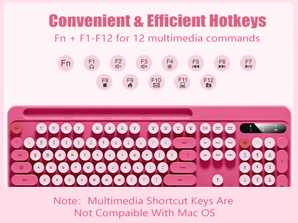 wireless keyboard and mouse pink