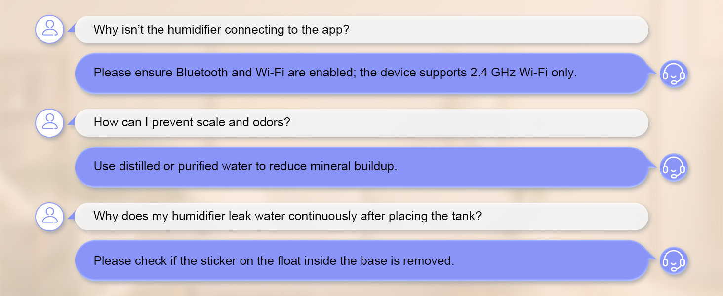 smart humidifier for hoom FQA