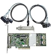 SAS HBA Card Compatible with D2607 &amp; LSI 9211-8i IT Mode PCIe SATA Expansion Card, 8-Port 6Gbps P...