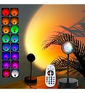 Sunset Lamp Projection, Sunrise Rainbow Lamp 360° 10W Multiple 16 Colors Changing APP 4 Modes TIK...