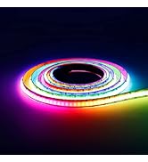 LOAMLIN 6.56FT Individual Addressable SK6812 RGB COB LED Strip 240Pixels/M Flexible Dream Full Co...