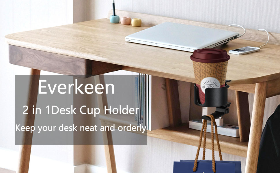 2 in 1 Desk Cup Holder