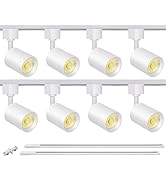 VANoopee 8-Light LED Track Lighting Kit with 6.6FT H Type Track Rails, Dimmable Track Light Heads...