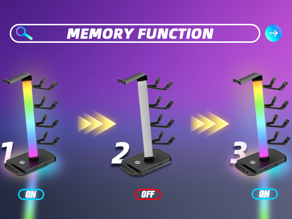 RGB Gaming Headphones Stand