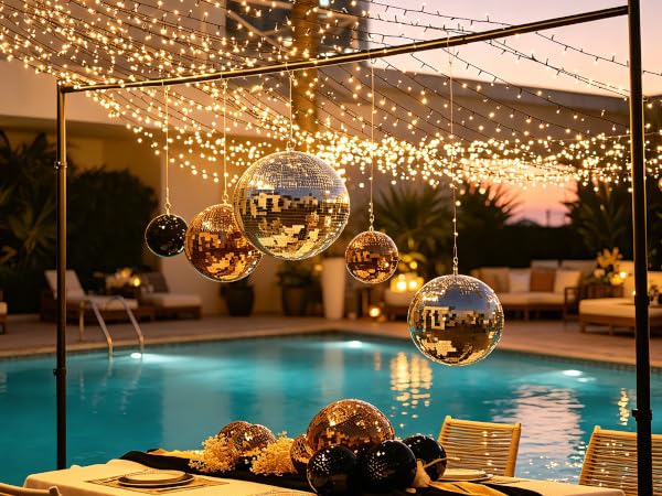 disco ball party decorations