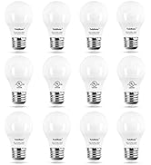 YukiHalu A15 LED Light Bulbs, 60W Equivalent, E26 Base, 5000K Daylight White, 7W 600 Lumens 120V,...