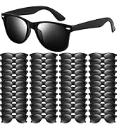 NEBURORA 100 Pack Black Sunglasses Bulk Retro Black Shades Party Sunglasses for Adult Men Women S...