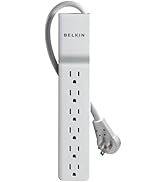 Belkin 6-Outlet Commercial Power Strip Surge Protector, 6ft Cord, 720 Joules, White