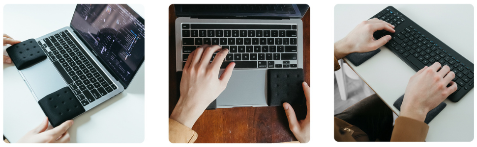pain free typing dual laptop wrist rests