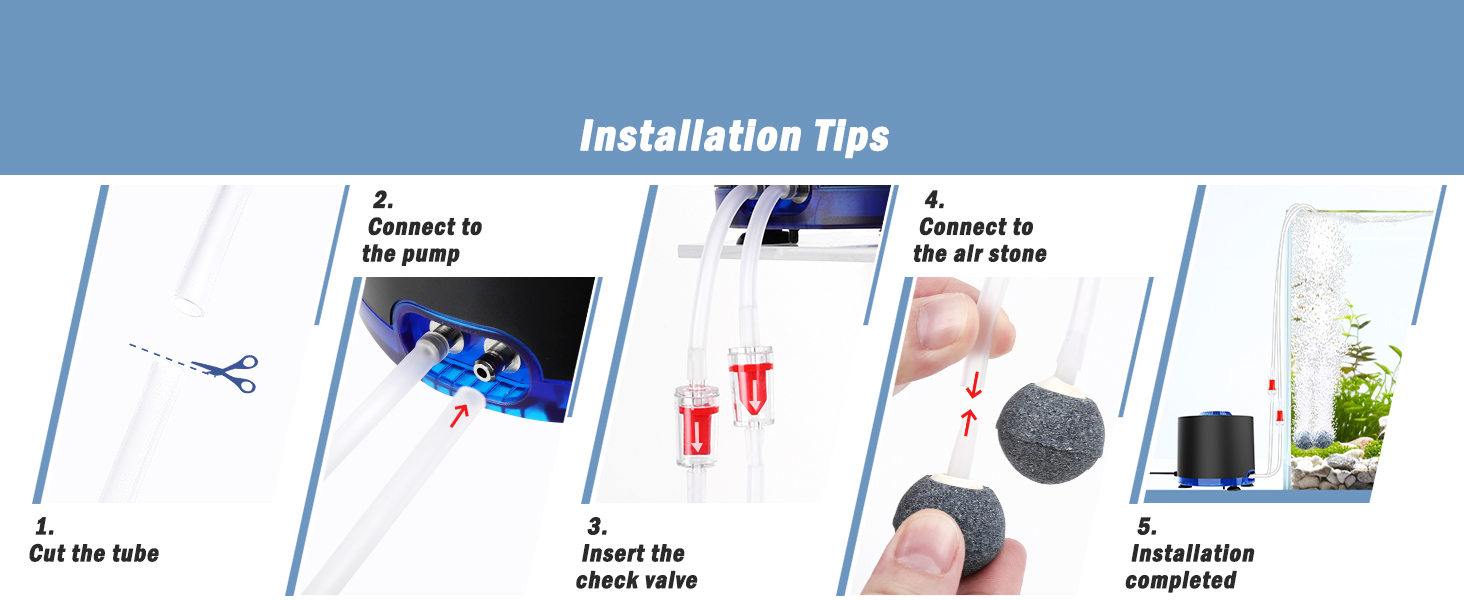 AQQA Aquarium Air Pump