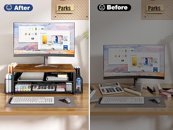 monitor stand for desk organizers and accessories computer stand riser office organization desktop 