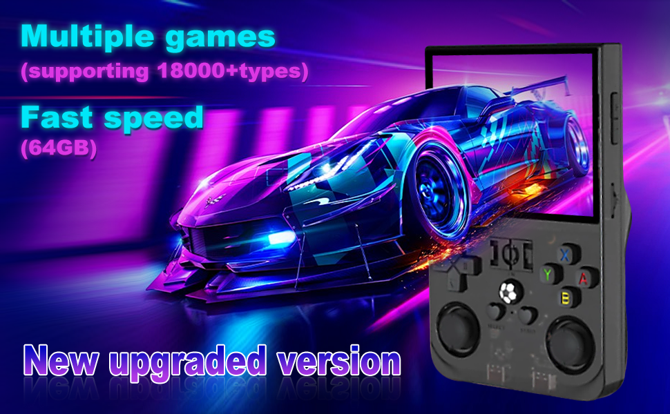 R36MAX Upgraded Retro Gaming Console,4.0 inch IPS Screen