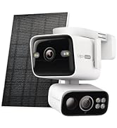 Tapo 4K Security Camera Wireless Outdoor, Dual Lens Pan/Tilt, Battery Powered with Solar, 169° Wi...