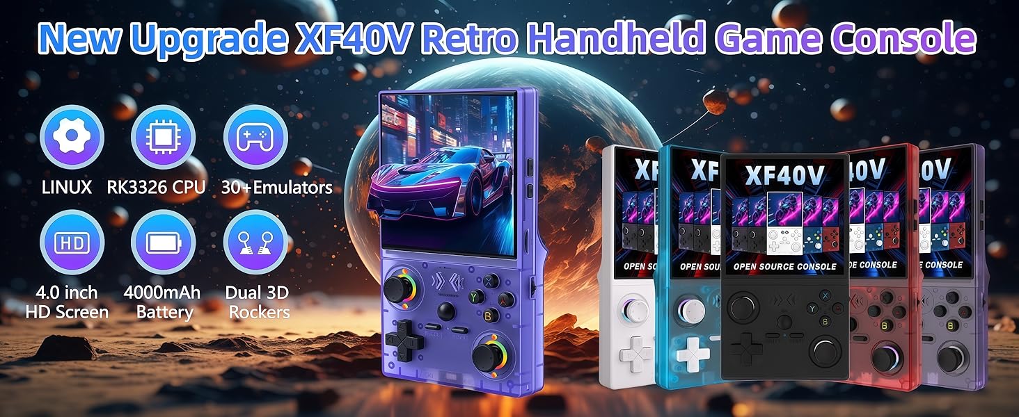 New Upgrade XF40V Retro Handheld Game Console