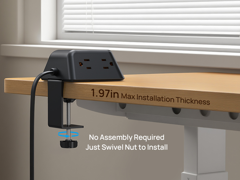 desk clamp power strip
